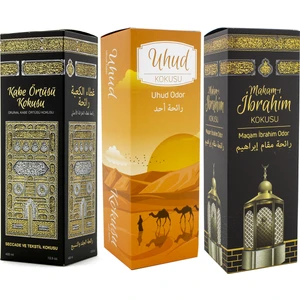 Kabe Örtüsü Kokusu + Uhud Kokusu + Makamı Ibrahim Kokusu Sprey 400 ml x 4