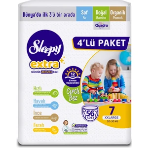 Extra Günlük 4 Lü Jumbo 7 Beden Xxl 56 Adet
