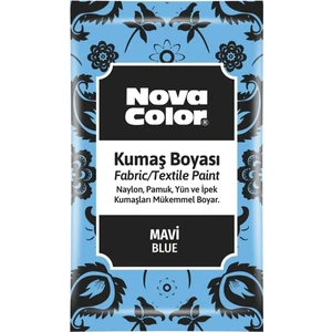 Nova Color Toz Kumaş Boyası 12 gr x 12 Adet Mavi NC-902
