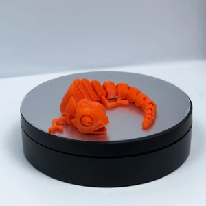 3D Hareketli Bukalemun Figürlü Oyuncak - Koyu Turuncu