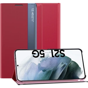 Samsung Galaxy S21 Fe 5g Için Ince Flip Pu Deri Pencereli Standlı Kılıf Kapaklı (Yurt Dışından)