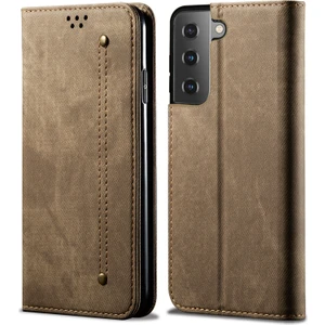 Samsung Galaxy S21 Fe 5g Için Retro Kot Deri Flip Cüzdan Standlı Kılıf Kapaklı (Yurt Dışından)