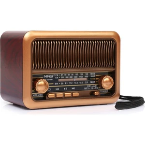 3315 Mini Taşınabilir Nostaljik Radyo Bluetooth Hoparlör
