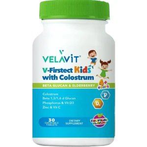V-Firstect Kids With Colostrum Takviye Edici Gıda(Tropikal Aromalı) 30 Kapsül
