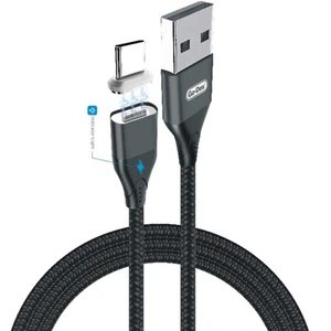 Go Des GD-UC504 Magnetik Type-C USB Kablo 3A Mıknatıslı Şarj Kablosu 100 cm Data Kablo