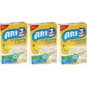 Arı Mama Arı Mama 12 Vitaminli 6 Mineralli Sütlü Muzlu Pirinç Unu 3 ADET*250 gr