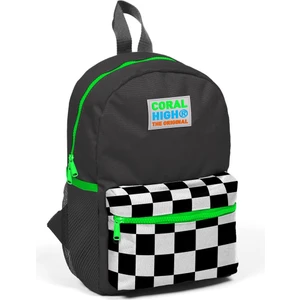 Coral High İki Bölmeli Yuva Sırt Çantası Gri Dama Desenli Çocuklar İçin 23515