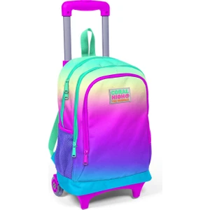 Coral High Kids Renkli Işıklı Tekerlekli Iki Bölmeli Çekçekli Sırt Çantası 23910