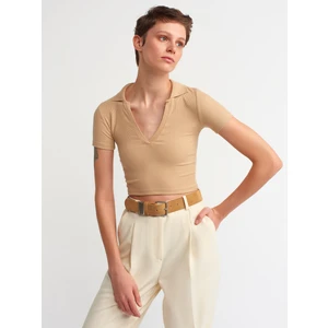 3775 Polo Yaka Tişört-Camel