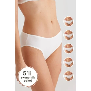 Pierre Cardin Kadın 5'li Kalın Kenarlı Klasik Slip Külot