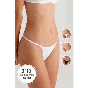 Pierre Cardin 2039 Kadın V Thong 3Lü Paket Külot
