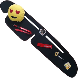 Tusba Market Renault Broadway R9/11 Spring Fairway Flash Nakışlı Göğüs Torpido Halısı / Oto Emoji Yastık + Aksesuar