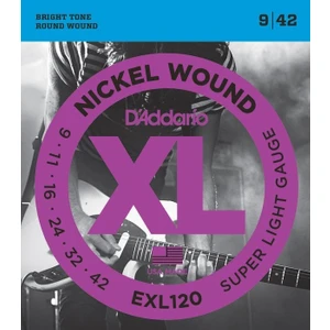 Daddario EXL120 Süper Light Takım Tel Elektro Gitar Teli 009-042