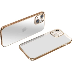 Apple iPhone 13 Için Natural Color Serisi Düşmeye Dayanıklı Galvanik Yumuşak Tpu Telefon Kılıfı - Altın (Yurt Dışından)