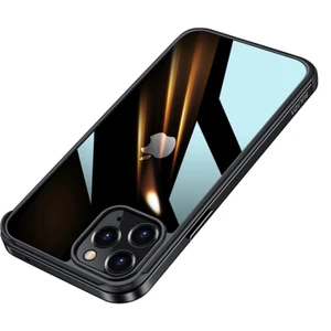 Apple iPhone 13 Pro Max Için Minrui Serisi Galvanik Metal Pc Telefon Kılıfı - Siyah (Yurt Dışından)