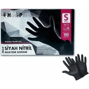 Siyah Nitril Eldiven 100'LÜ (S )