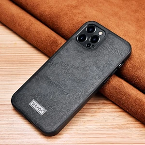 Apple iPhone 12 Pro Için Pu Deri Kaplamalı Tpu Telefon Kılıfı - Siyah (Yurt Dışından)