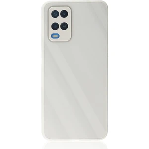 Oppo A54 4g Kılıf Glass Kapak - Beyaz