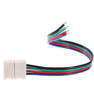 Hazar Led RGB Şerit Led İçin Tek Yönlü Hızlı Konnektör Kablo 4 Pin (5 Adet)
