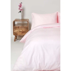 Tekstil Home Tek Kişilik Lastikli Çizgili Pamuk Saten Nevresim Takımı Genç Çocuk