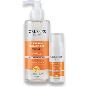 Celenes By Sweden Celenes Sea Buckthorn Yüz Temizleme ve Bakım Seti Ikisi Bir Arada Yağlı ve Karma Ciltler