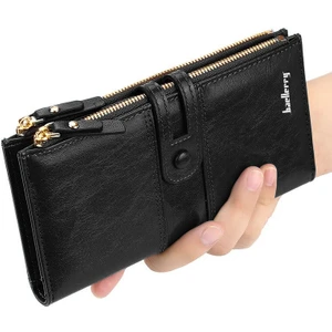 Premier Siyah Kadın İtalyan Tarzı Deri Cüzdan – Zarif ve Fonksiyonel Tasarım, Günlük Kullanıma Uygun