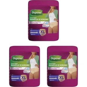 Xl Beden Kadın Emici Külot 9'Lu 3lü Paket 27adet