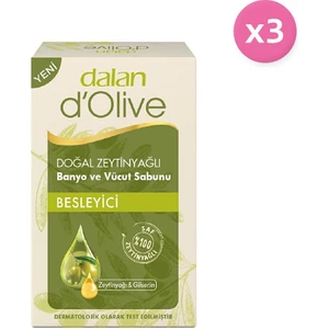 D'olive Doğal Zeytinyağlı Banyo ve Vücut Sabunu 200 gr 3'lü