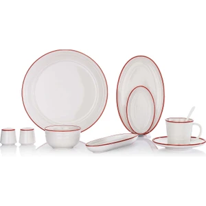 Bianca Kahvaltı Takımı-36 Parça-Kırmızı