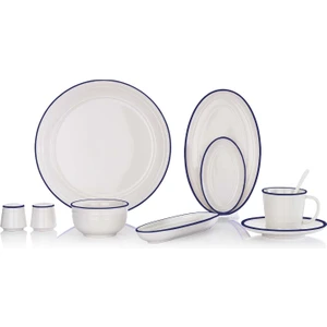 Bianca Kahvaltı Takımı-36 Parça-Lacivert