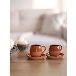 Toprak Kokulu Kahvem Berceste Iki Kişilik Fincan Takımı