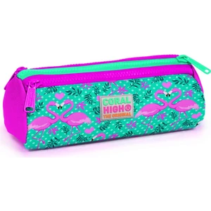 Coral High Kids Yeşil Pembe Üç Bölmeli Kalem Çantası 22012