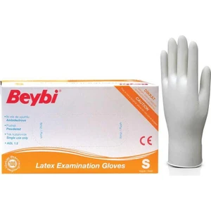 Lateks Pudralı  Eldiveni Small 100lü