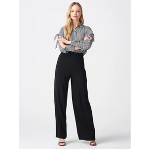 7535 Paçası Bol Pantolon-Siyah