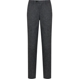 Erkek Lacivert Desenli Slim Fit Kumaş Pantolon