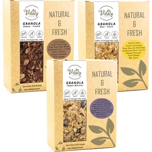 Vitaly Gurme Granola Karışık Meyve'li Ve Kuruyemişli 3'lü Set 3 x 320 gr