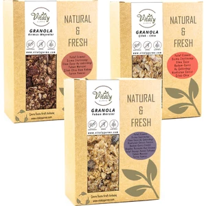 Vitaly Gurme Granola Karışık Meyve'li Ve Kuruyemişli 3'lü Set 3 x 320 gr