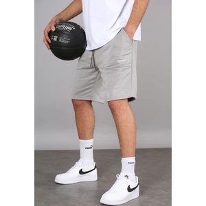 Boyalı Gri Kapri Şort 5448