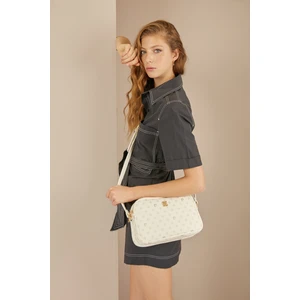 Pierre Cardin Beyaz Monogram Kadın Çapraz Çanta 05PO22Y1536-MN By