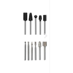 Rekotools-Mini Gravür Makinası Için Ahşap Oyma Törpüleme Delme Eğe Freze Uç Seti Kalıpçı 11 Parça Kalıpçı Drem-Freze-11