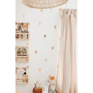 Soft Kahve Tonlarda Uçan Balonlar Çocuk Odası Dekorasyon Sticker Seti