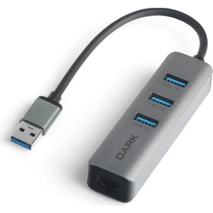 USB Type-A To RJ45 Gigabit Ethernet ve 3xusb 3.0 Hub Çoklayıcı Adaptör (DK-AC-USB332GL)