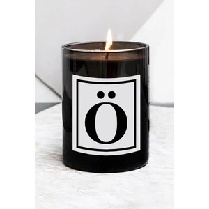 Lyn Home & Decor Ö Harfi Büyük Boy Siyah Bardak Mum
