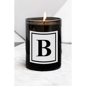 Lyn Home & Decor B Harfi Büyük Boy Siyah Bardak Mum