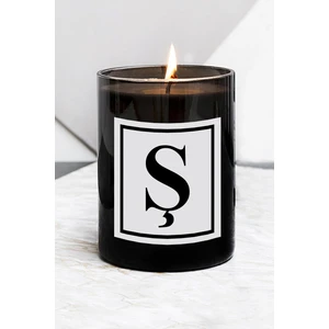 Lyn Home & Decor Ş Harfi Büyük Boy Siyah Bardak Mum