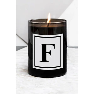 Lyn Home & Decor F Harfi Büyük Boy Siyah Bardak Mum