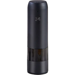 Shuai Yan Elektrikli Otomatik Değirmen Biber ve Tuz Değirmeni USB Şarj Baharat Tuz Karabiber Değirmeni Ayarlanabilir Kabalık Değirmeni(Siyah)