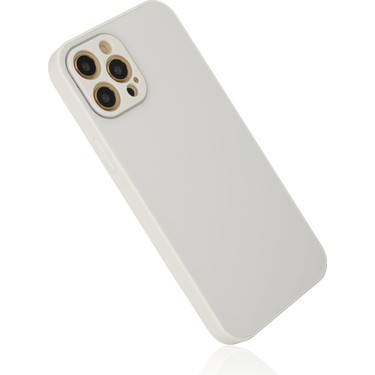 Ahk Apple iPhone 12 Pro Max Kılıf Glass Kapak - Beyaz Fiyatı