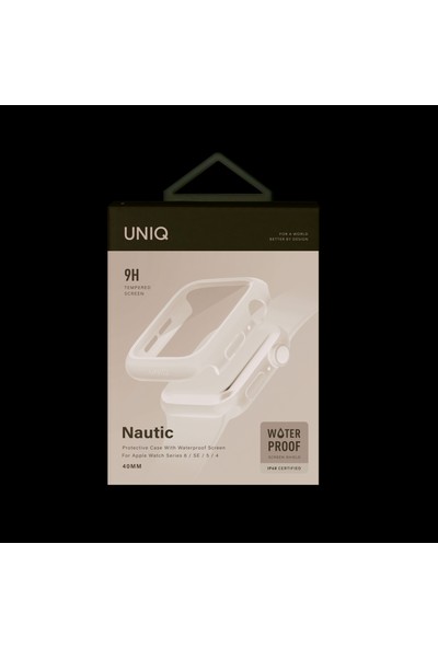 Uniq IP68 Suya Dayanıklı Temperli Cam Ekran Korumalı Unıq Nautıc Saat Kasası 40MM - Gece Yarısı (Siyah)