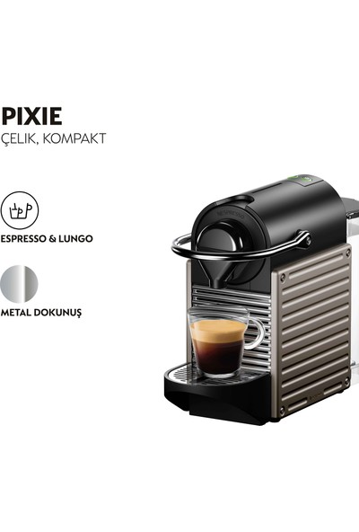Nespresso C66T Pixie Titan Bundle Kahve Makinesi
